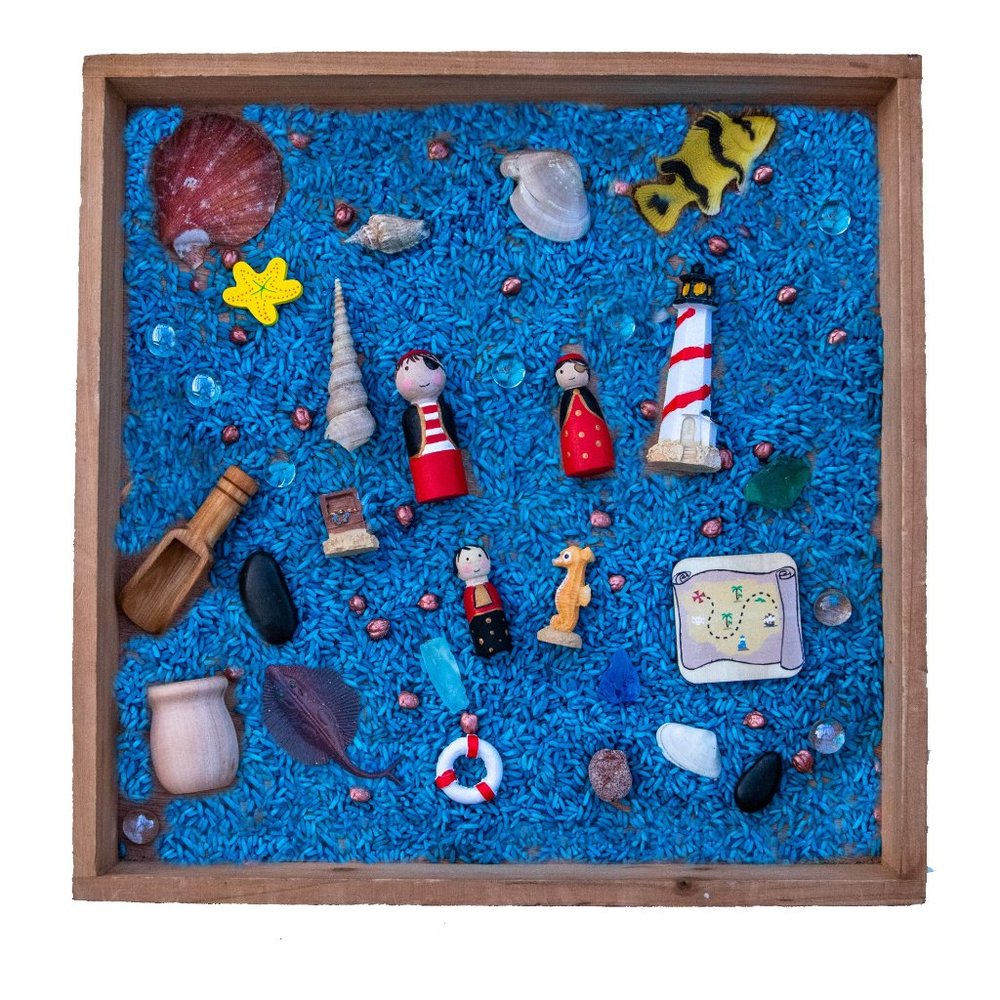 Pirate Sensory Bin | Toys | Wood Toys | Montessori Toys | Waldorf | Preschool